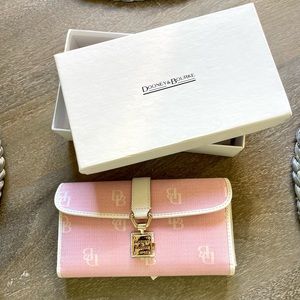 Dooney & Bourke pink and white wallet